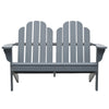 Double Adirondack Chair Wood Grey