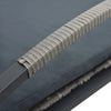 Sun Lounger with Cushion & Wheels Poly Rattan Anthracite