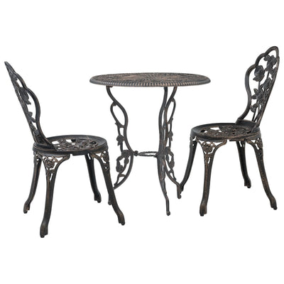 alt="3 Piece Bistro Set Cast Aluminium"