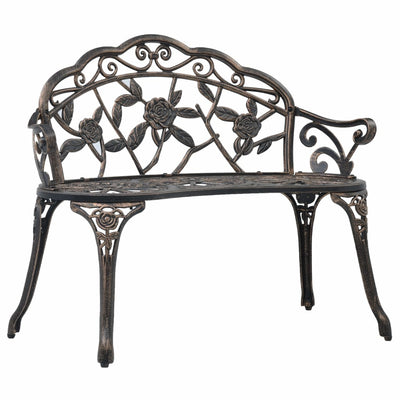 alt="Bistro Bench 100cm Bronze Cast Aluminium"