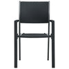 Garden Chairs 4 pcs Black Plastic Rattan Look