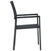 Garden Chairs 4 pcs Black Plastic Rattan Look