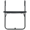 Hanging Balcony Table Black 60x64x83.5 cm Plastic Rattan Look