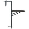 Hanging Balcony Table Brown 60x64x83.5 cm Plastic Rattan Look