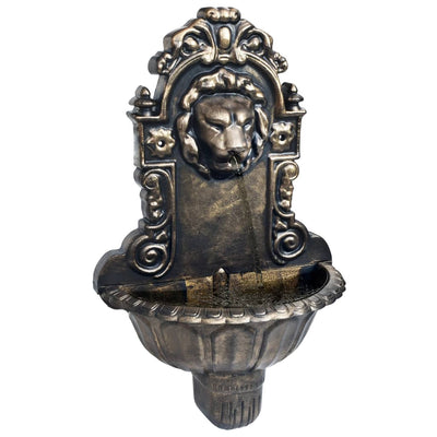 alt="Wall Fountain Lion Head Design Bronze"