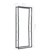 Firewood Rack Black 80x25x200 cm Steel