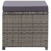 5 Piece Outdoor Dining Set Poly Rattan and Acacia Wood Anthracite