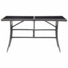 Garden Table Grey 140x80x74 cm Poly Rattan