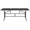 Garden Table Grey 170x80x74 cm Poly Rattan