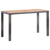 alt="Garden Table Anthracite and Brown 123x60x74 cm Solid Acacia Wood"