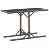 alt="Garden Table Brown 110x53x72 cm and Poly Rattan"