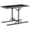 alt="Garden Table Anthracite 110x53x72 cm Glass and Poly Rattan"