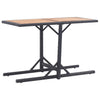 alt="Garden Table Black Solid Acacia Wood and Poly Rattan"