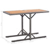 Garden Table Anthracite Poly Rattan and Solid Acacia Wood