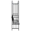 Garden Arch with Bench Black 128x50x207 cm Iron