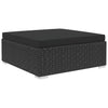 6 Piece Garden Lounge Set Black with Cushions Poly Rattan