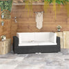 alt="Sectional Corner Chairs 2 pcs with Cushions Poly Rattan Black"