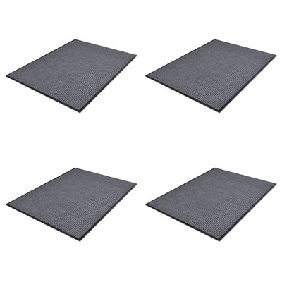 alt="PVC Door Mats 4 pcs Grey 90x60 cm"