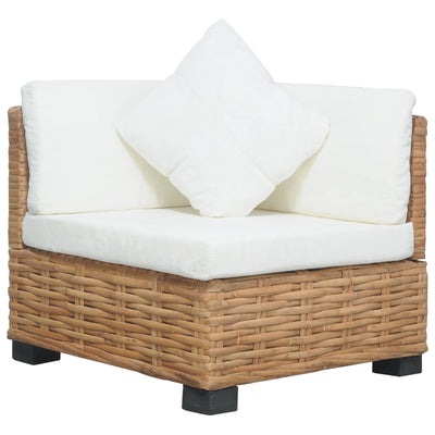 alt="Corner Sofa with Cushions Natural Rattan"