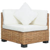 alt="Corner Sofa with Cushions Natural Rattan"