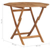 Folding Garden Table 85x85x76 cm Solid Teak Wood
