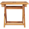 Sun Lounger with Table Solid Teak Wood