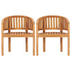 Banana Chairs 2 pcs Solid Teak Wood