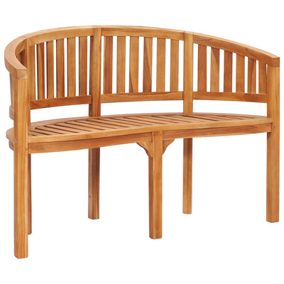 alt="Banana Bench 120 cm Solid Teak Wood"