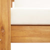 Garden Chair with Cushion Cream Solid Acacia Wood