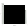 Patio Retractable Side Awning 100x300 cm Black
