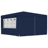 Professional Party Tent with Side Walls 4x4 m Blue 90 g/m²