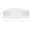 Professional Party Tent with Side Walls 4x6 m White 90 g/m²