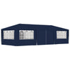 Professional Party Tent with Side Walls 4x9 m Blue 90 g/m²