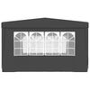 Professional Party Tent with Side Walls 4x4 m Anthracite 90 g/m²