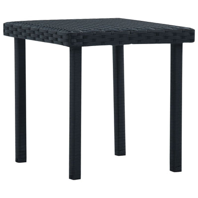 alt="Garden Tea Table Black 40x40x40 cm Poly Rattan""