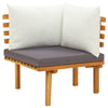 alt="Garden Corner Sofa with Cushions Solid Acacia Wood"