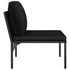 3 Piece Garden Lounge Set with Cushions Black PVC