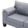 3-Seater Sofa Light Grey Fabric