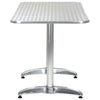 Garden Table Silver 120x60x70 cm Aluminium