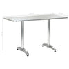 Garden Table Silver 120x60x70 cm Aluminium