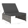 Sun Loungers 2 pcs with Table Poly Rattan Grey