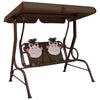 alt="idaXL Kids Swing Bench Brown 115x75x110 cm Fabric"