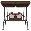 idaXL Kids Swing Bench Brown 115x75x110 cm Fabric
