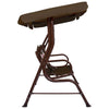 idaXL Kids Swing Bench Brown 115x75x110 cm Fabric