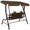 idaXL Kids Swing Bench Brown 115x75x110 cm Fabric