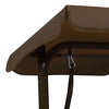 idaXL Kids Swing Bench Brown 115x75x110 cm Fabric