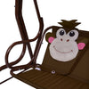 idaXL Kids Swing Bench Brown 115x75x110 cm Fabric