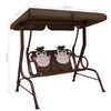 idaXL Kids Swing Bench Brown 115x75x110 cm Fabric