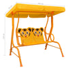 Kids Swing Bench Yellow 115x75x110 cm Fabric