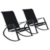 alt="Garden Rocking Chairs 2 pcs Textilene Black"